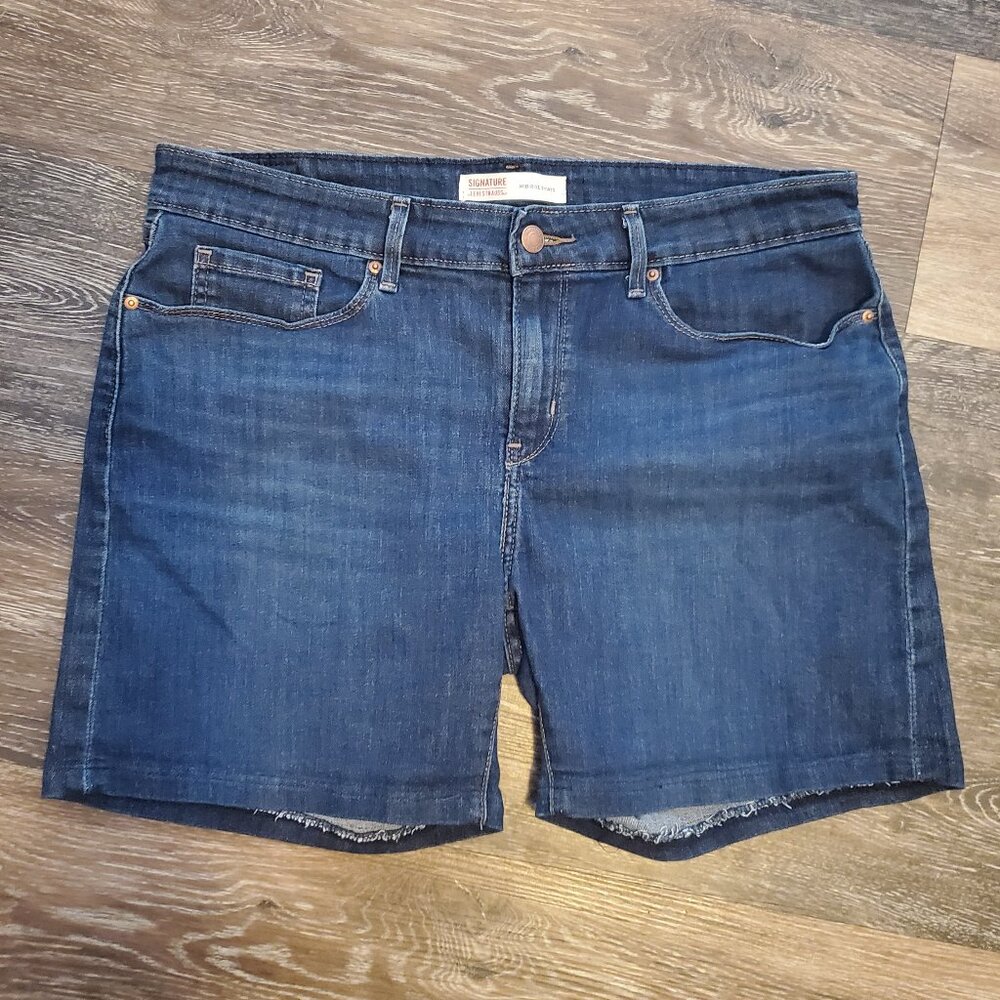 Signature by Levi Strauss Dark Blue Denim Jean Shorts Sz.10